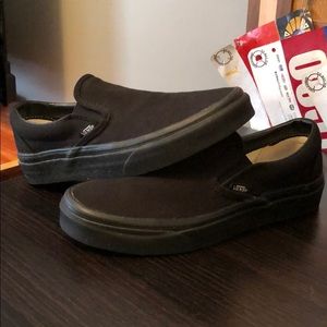Black Slip-On Vans (Women’s US Size 6.5/ Men’s 5)